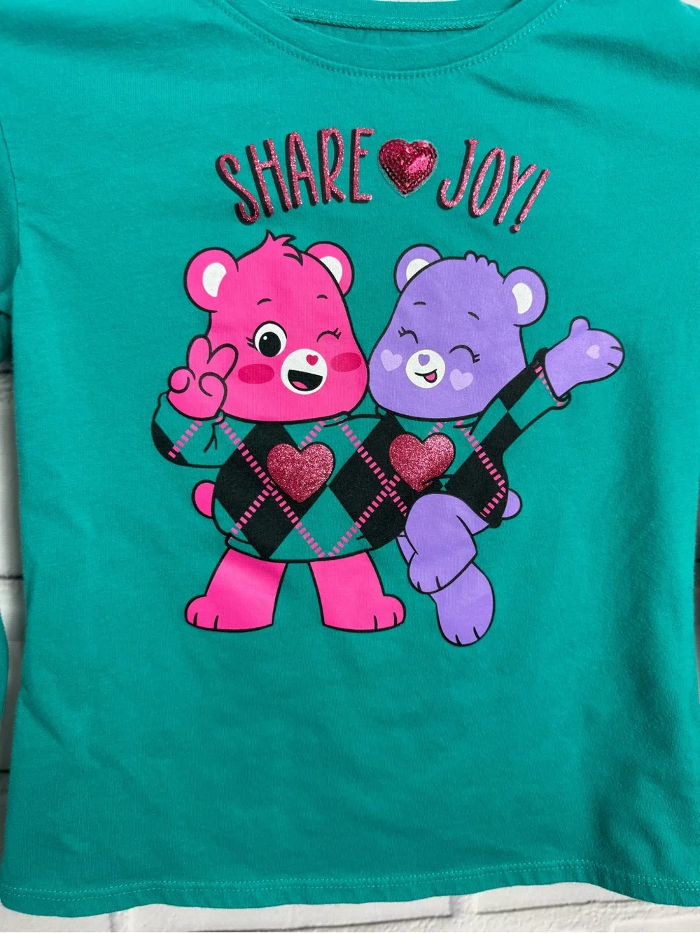 Care Bears Share Joy Long Sleeve Graphic Tee Girls Size M